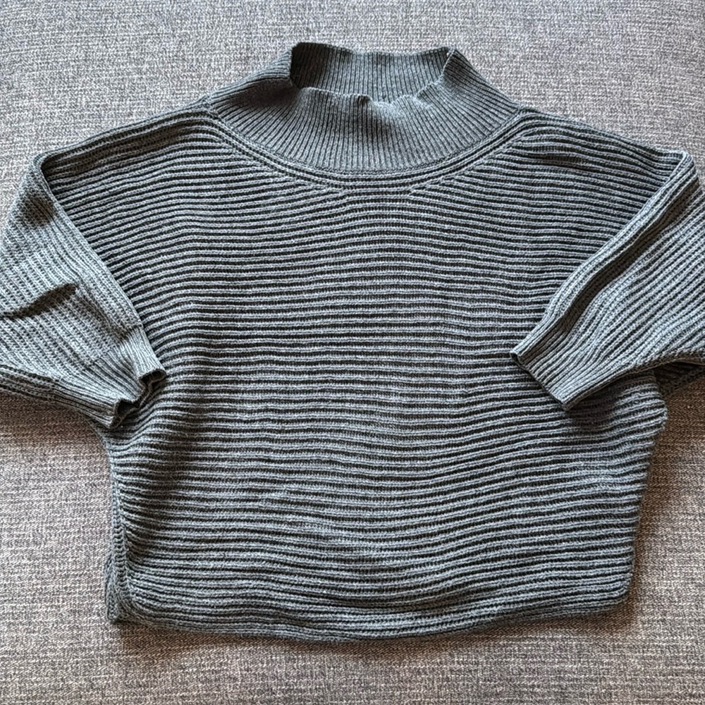 Wool mock neck sweater